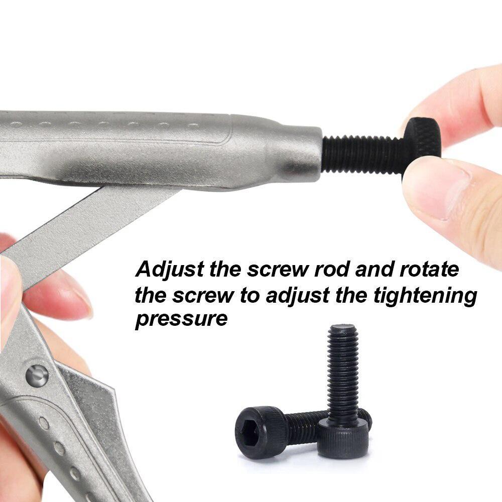 WISEUP 5" 7'' 10'' Curved Jaw Locking Plier Adjustable Nut Pliers Set For Water Pipe Car Mechanical Maintenance Home Hand Tools