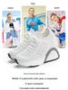 "2024 Autumn Women's White Height-Enhancing Sports Shoes - Korean Style, Breathable, Versatile, and Casual with High Heels"