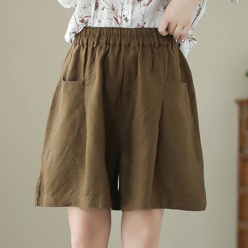 

Повседневные брюки-квотер женские 2XL темно-коричневого