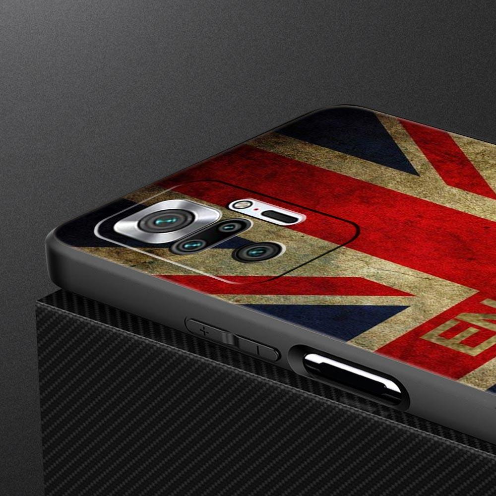 England UK Flags Phone Case For Xiaomi Redmi Note 14 13 5G 10 11 12 Pro Plus 4G 14C 13C 12C 10C Black Cover