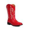 Skinny thick heel medium heel Martin boots  autumn new British style embroidered retro western cowboy boots short boots