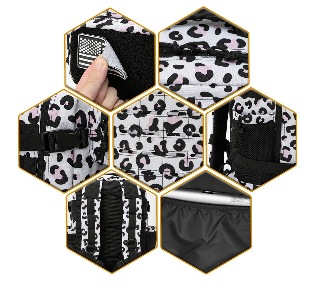 25/45L Women/men Backpack for Tactical Laser Cut Molle Heavy Duty Backpack School Bag Gym Rucksack Treeking with Dual Cup Holder