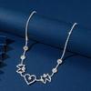 Trendy Butterfly Heart Rhinestone Necklace: Versatile Fashion for Banquets