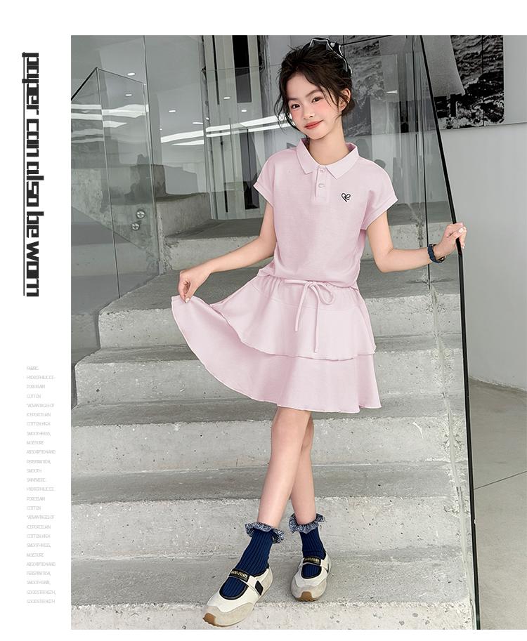 Girls' Set 2026 New Style Children's Fashionable Summer Thin Style Western Style Sleeveless T-shirt for Girls' Summer Clothes