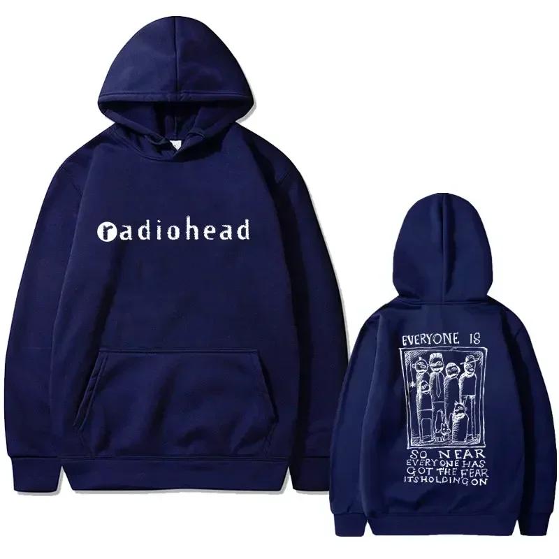 Autumn Winter British Rock Radiohead Printed Hoodie Men's and Women's Fashion Retro Hoodie Gothic Hoodie