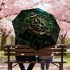 1PC Warner Slytherin Snake Automatic Open/Close Umbrella with Windproof, 17-Rib Sturdy Canopy, Durable Ribs1234A