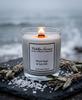 soy candle with a wooden wick + WOOD SAGE SEASALT