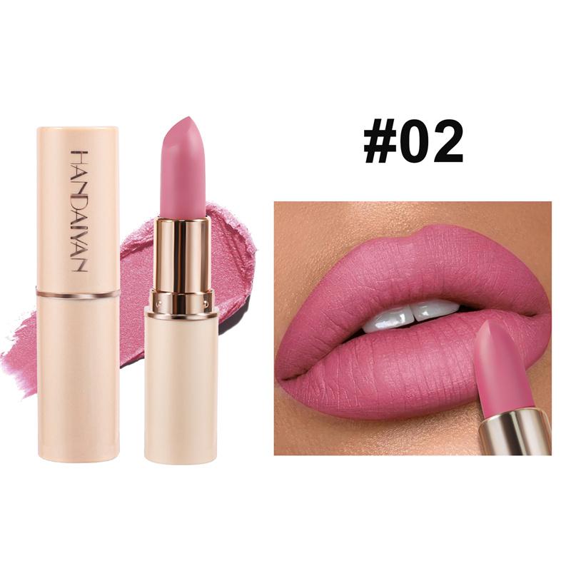 HANDAIYAN 8 Nude Velvet Lipstick Sexy Charm Texture Lipstick Waterproof Non-stick Cup Matte Lip Gloss