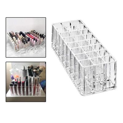 24-Slot Lipstick Holder Clear Acrylic Cosmetic Storage Box Nail Cosmetic Stand