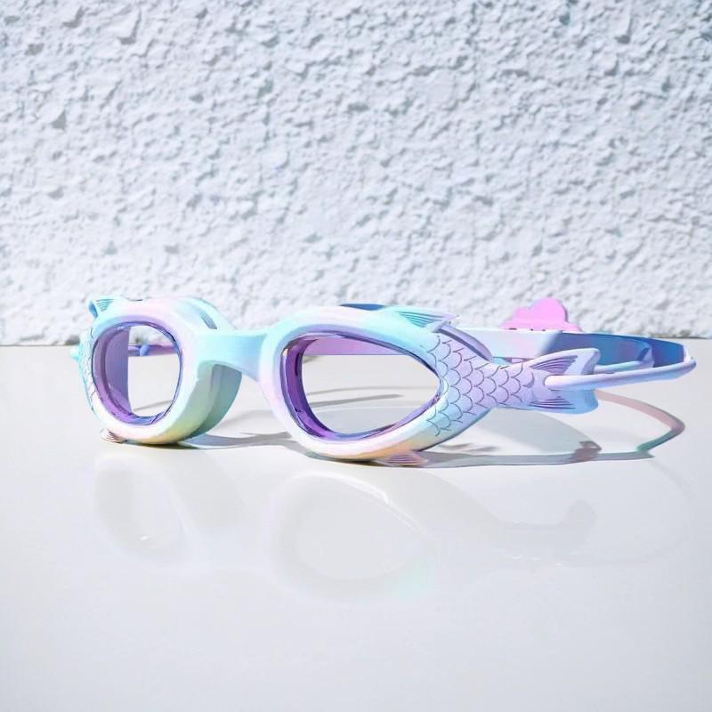 Children's Waterproof Silicone Swimming Cap and Professional Goggles Set for Boys and Girls