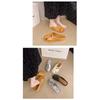 Women's Summer Mules Flat Shoes Fashion Square Toe Slip-on Slippers