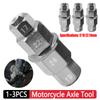 1-3PCS Motorcycle Front Wheel Spindle Removal Sleeve 17 19 22 24mm Axle Hex Spindle Driver Removal Tool Motorcycle Axle Tool