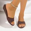 Wedge Slides and Slippers Women's 2025 Summer New Outside Wear Slip-on Beach Vacation Style High-heeled Sandals