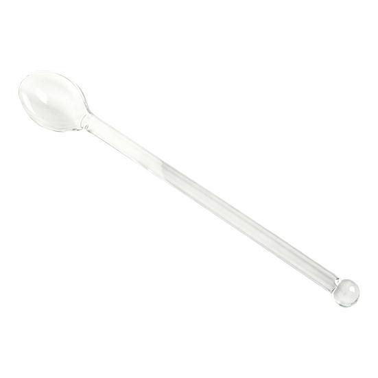 Colored Glass Spoon Ergonomic Long Handle Spoon Exquisite Coffee Spoon for Stirring Scooping Tea Milk Soup D