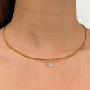 Zircon Water Drop Pendant Alloy Choker - Light Luxury Diamond-Inlaid Clavicle Chain