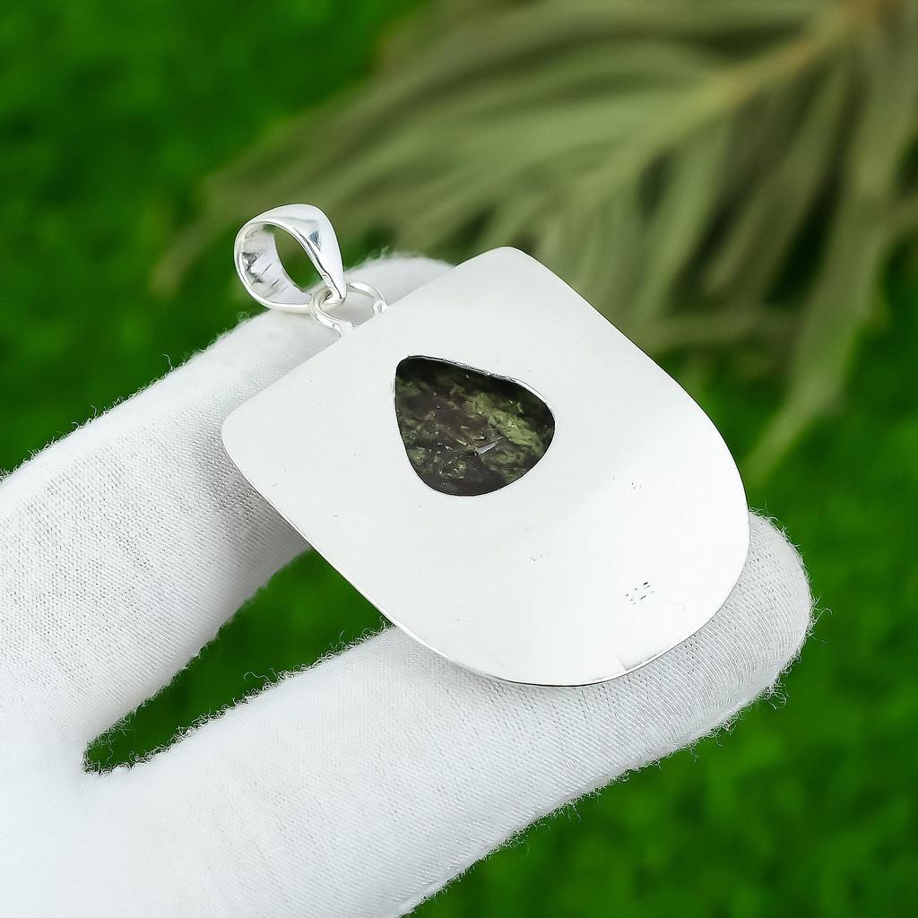 Natural Gogunjula Gemstone Indian Jewelry 925 Sterling Silver Pendant For Women