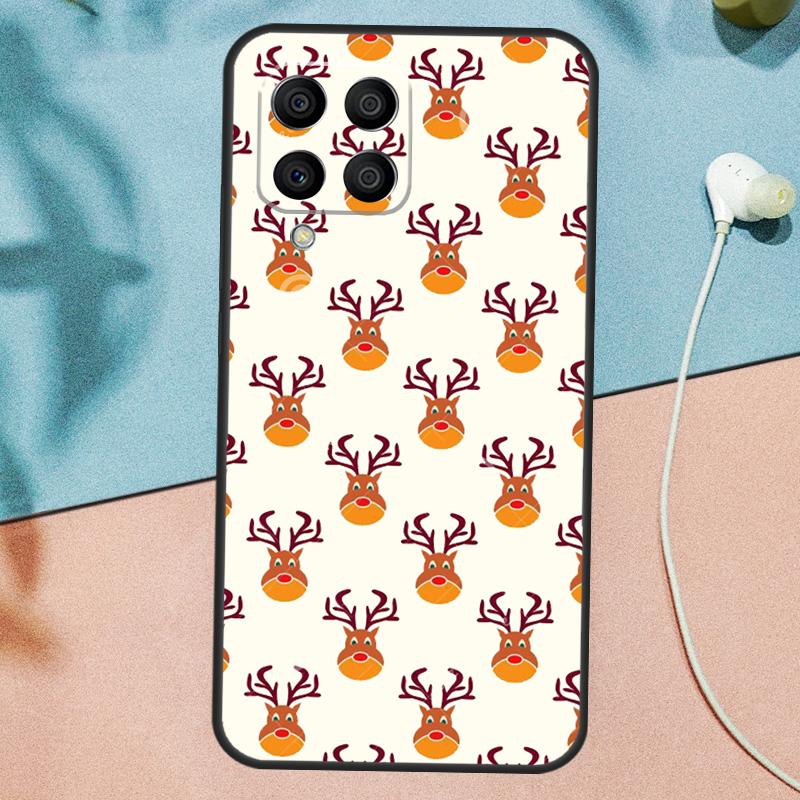 Christmas Santas seamless Deer Case For Samsung Galaxy M15 M35 M55 M56 M36 M16 M31 M21 M13 M33 M53 M12 M32 M52 M14 M34 M54