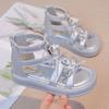 *Fashionable New Diamond Elegant Bag with Princess Sandals for Women Summer Round Bow Sexy and Comfortable Children's Sandals
