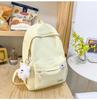 Schoolbag Female Students High School Students Solid Color Backpack