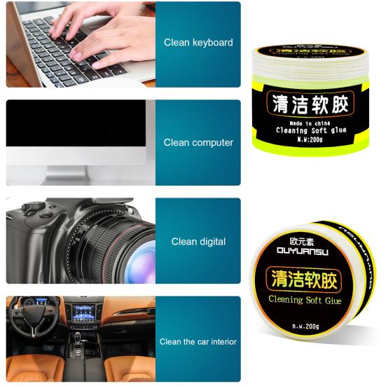 200g Auto Reinigung Adsorption Gel Starke Auto Multifunktionale Staub Air Vent Reiniger Laptop