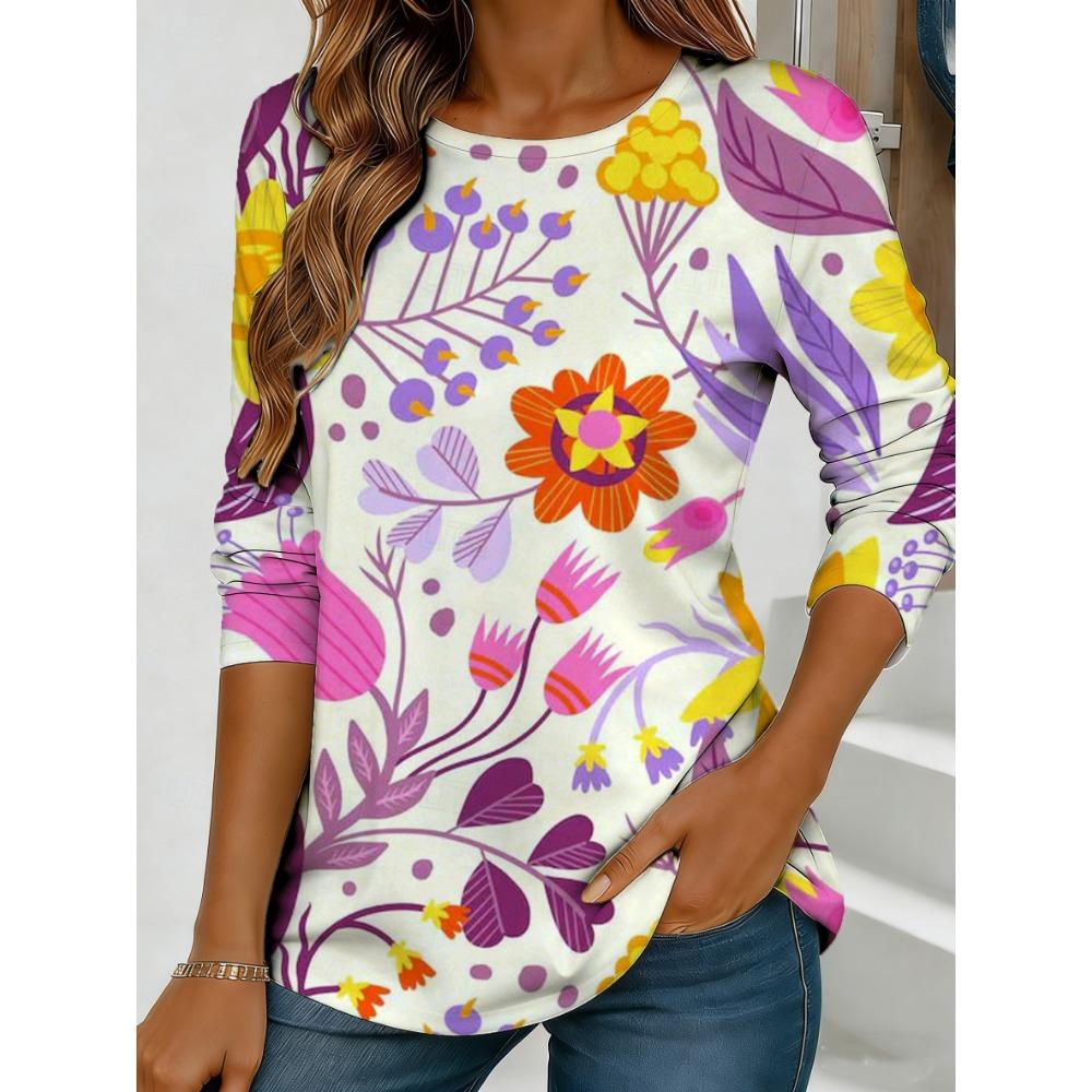 

Women s long sleeved loose round neck top XL