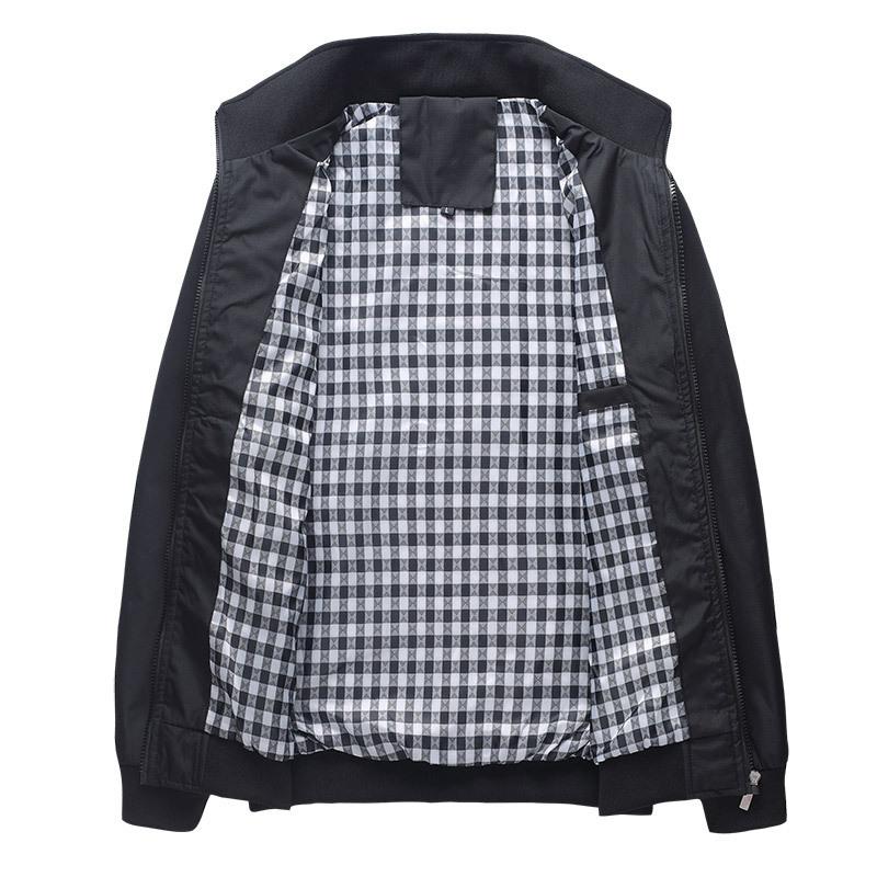 Spring and Autumn Men's Casual Stand-Up Collar Men's Jacket Casual Korean Jacket Middle-aged and Elderly Top