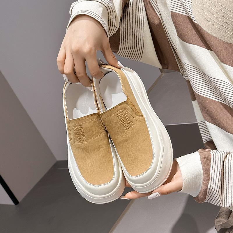 

Женские весенне-осенние ретро лоферы на толстой подошве, плоские слипоны 36 оранжевый