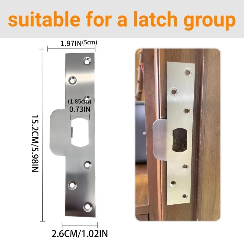 Stable and Stainless Steel Strikes Plate Door Backplate Deadbolts Strikes Plates for Reinforced Protecting