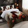 3Pcs Horse Pattern Bedding Set, Suitable For Teenagers And Adult'S Bedroom, 1*Quilt Cover+2*Pillowcase, For Single Bed