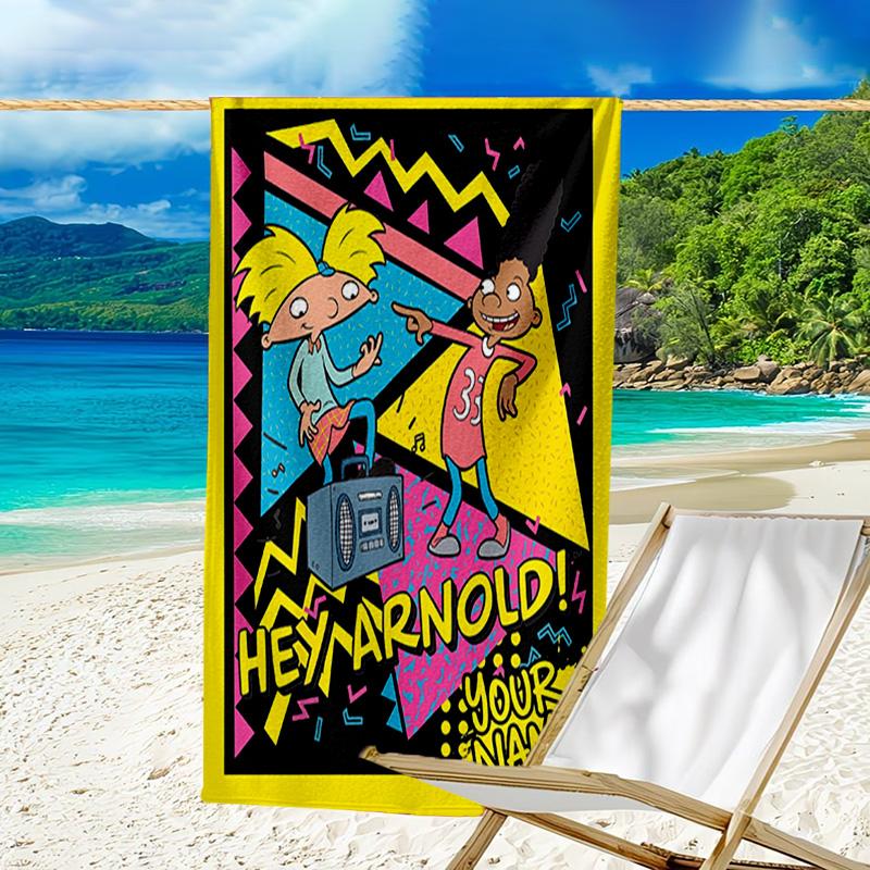 Custom Name Beach Towel Friendship Laughter Arnold Beach Towel, Soft Microfiber, Gift for Her/Him, Birthday, for Pool, Beach, Travel, Fan gifts