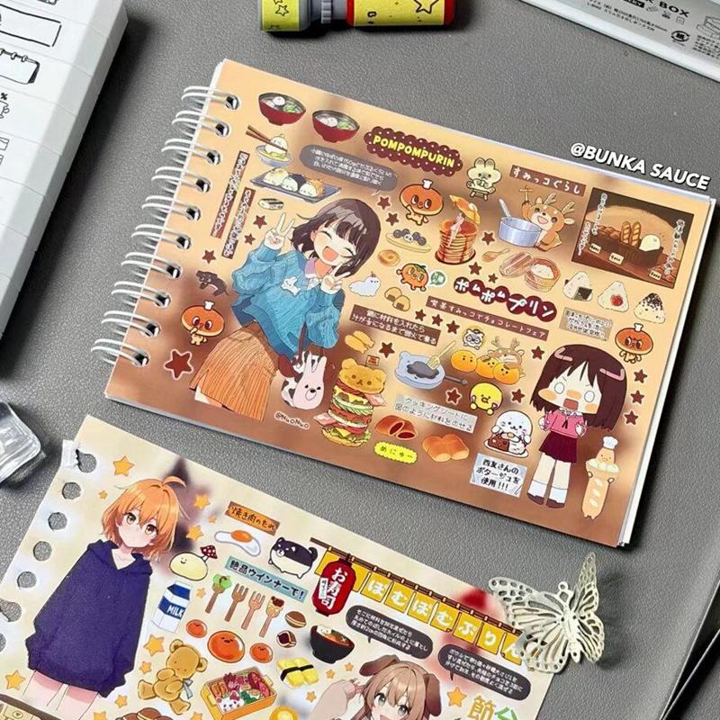 Cute Japanese Anime Girl Cut Film Sticker Book Journal Phone Case DIY Scrapbook Sticker Kawaii Decoration Stickers