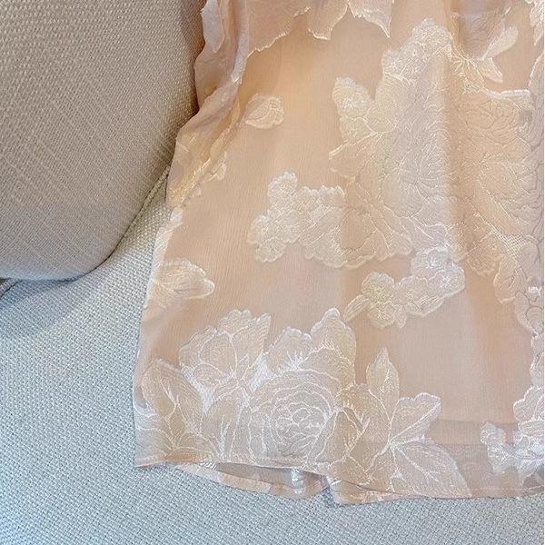 2025 summer short-sleeved shirt women's jacquard retro temperament elegant gentle button-up short top new pink Chinese style