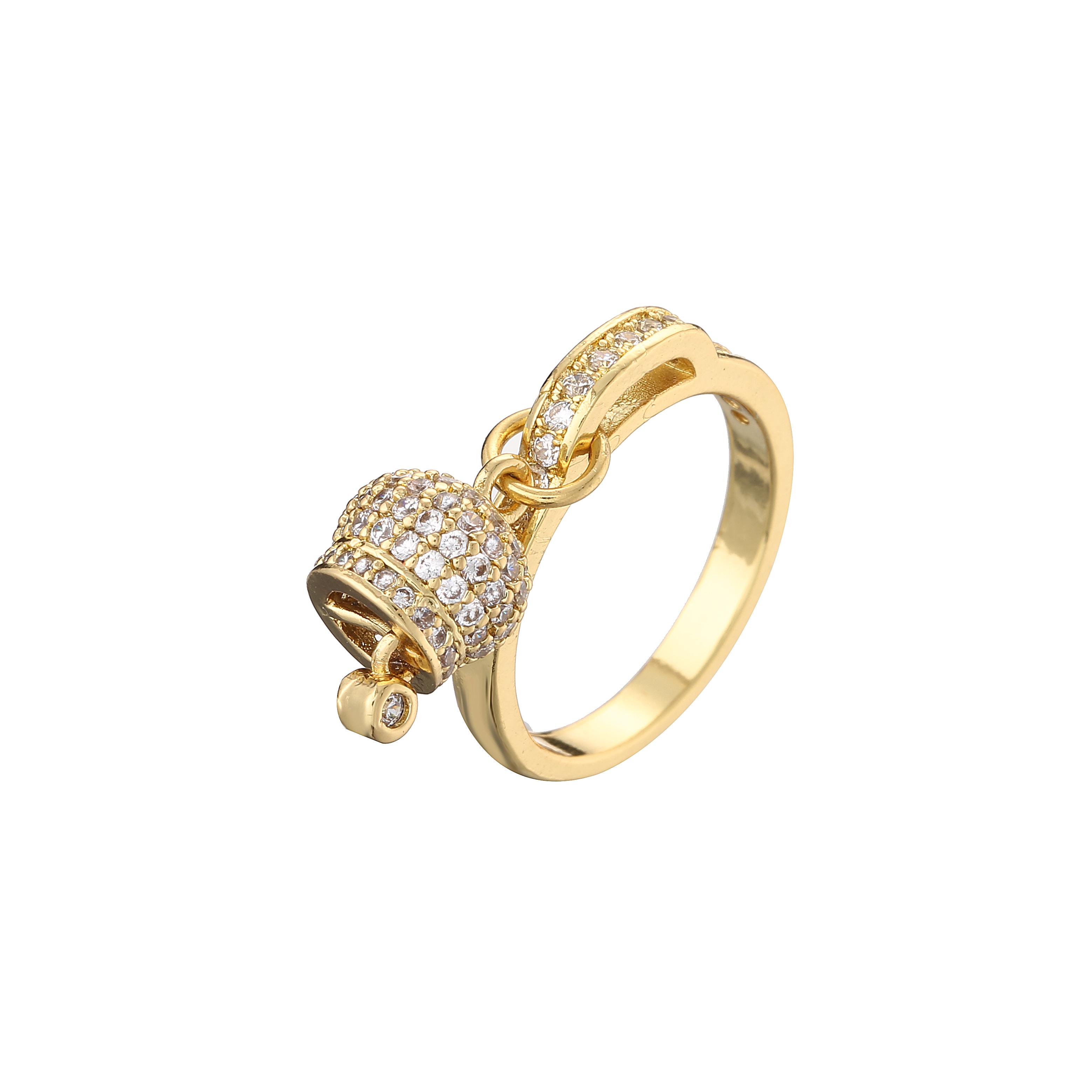 

18K Gold Plated Brass Bell Necklace,Lovely Cute Small Bell Ring Zircon,Enamel Charm Necklace for Women Gifts ,Wholesale