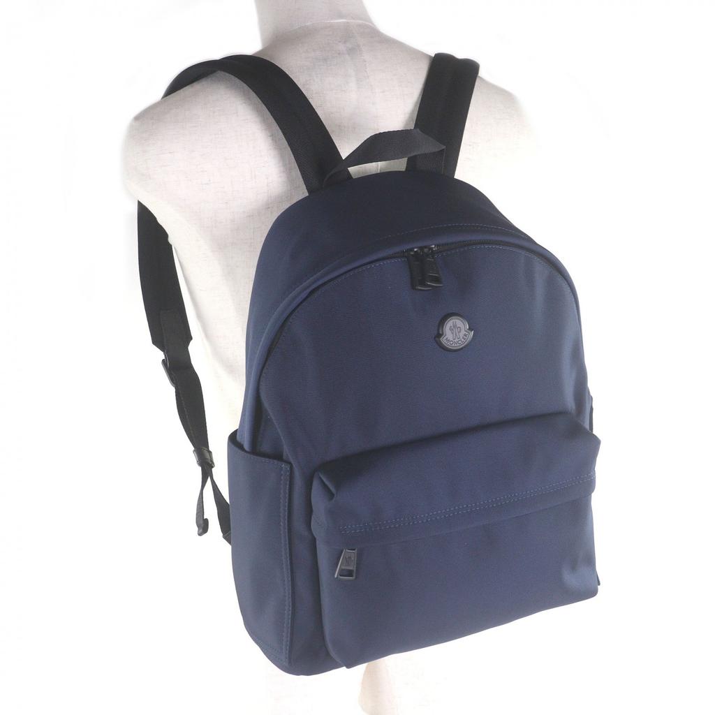 Excellent MONCLER Backpack Â· Daypack New Pierrick Logo patch Navy Nylon mens Used