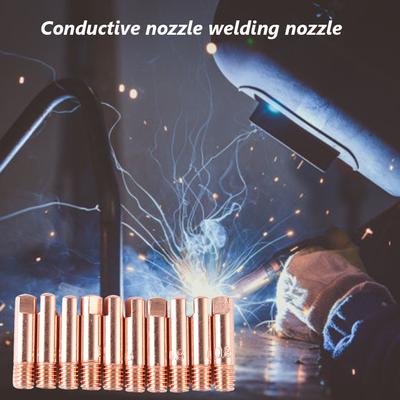 60Pcs 0.8/1/1.2mm Gas Nozzle MIG/MAG Welding Nozzle Contact Tips Gas Diffuser Connector Holder Conductive Nozzle Soldering Tools