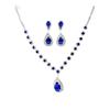 Luxury Bridal Teardrop Crystal Necklace & Earring Set - Elegant Women's Evening Jewelry