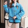 Wintermantel für Damen, einreihig, Umlegekragen, lange Ärmel, locker, dicker Plüsch, Taschen, Gürteldekor, winddicht, warme Jacke