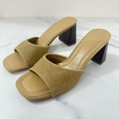 Fashion Daily Comfort Block Heels Women Sandals High Quality Suede Summer Sexy Thin Strap Pointed Mujer Sandalias Dress Office Shoes