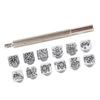 12 stuks stempelgereedschap Tang Dynasty bloemontwerp DIY groenteleer stempel 1 stuk handvat