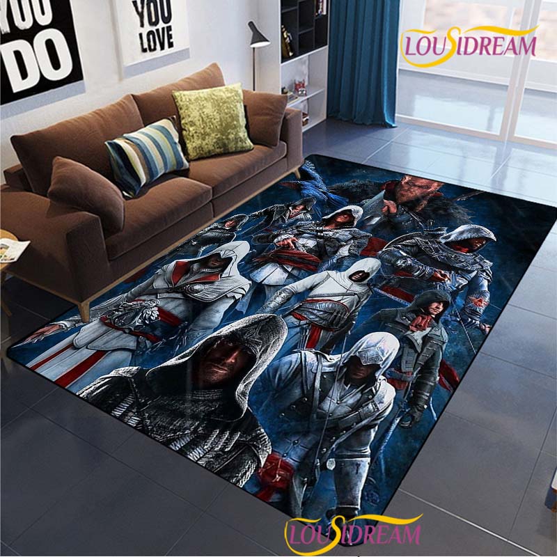 Game Ass Creed Carpet for Living Room Bedroom Rug Table Kids Kitchen Door Unslip Floor Mat Birthday gift photography props Rug