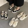 Fashion Ladies Canvas Mule Slippers 2025 New Unisex Split Toe Flats Shoes Spring Autumn Designer Fashion Style Casual Women Sneakers