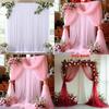 Outdoor Wedding Decor Fabric Bridal Arch Backdrop With Polyester Tulle For Party Event
