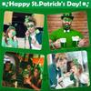 A20F-St. Patrick's Day Costume Accessories Set For Shamrock Socks Gloves Glasses Stickers Cosplay For Party Decoration