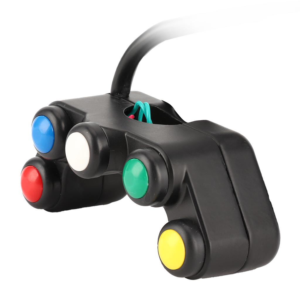 5 Buttons ATV Motorcycle Control Switch Assembly for 22mm (78in) Handlebar with Waterproof Handle