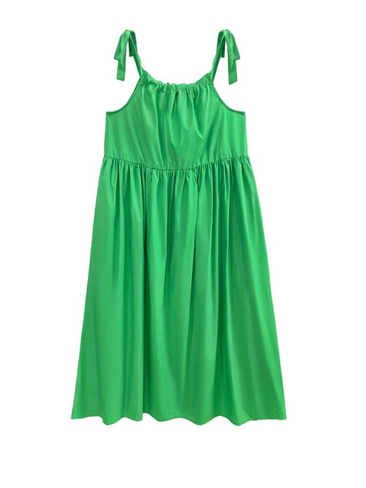 Xitao Bow Bandage Sling Dress WMD7284