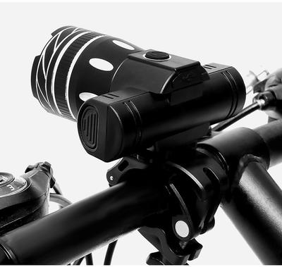 USB Charging Waterproof Bicycle Headlights Warning Lights Strong Flashlight Night Ride, Taillights Included, 3 Adjustable Levels