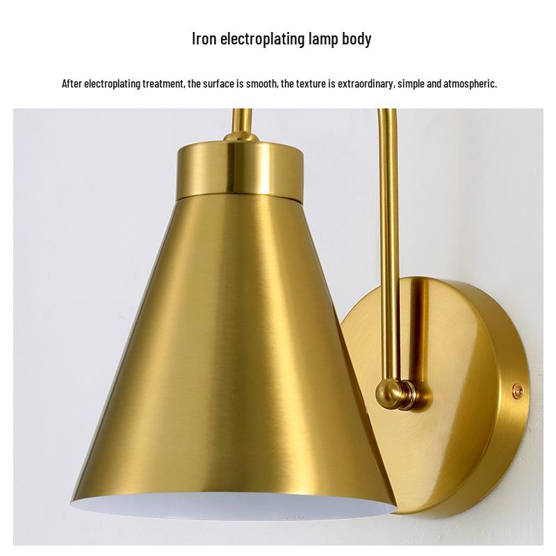 Creative Iron Wall Lamp: Cross-Border Indoor Light for Living Room & Bedroom