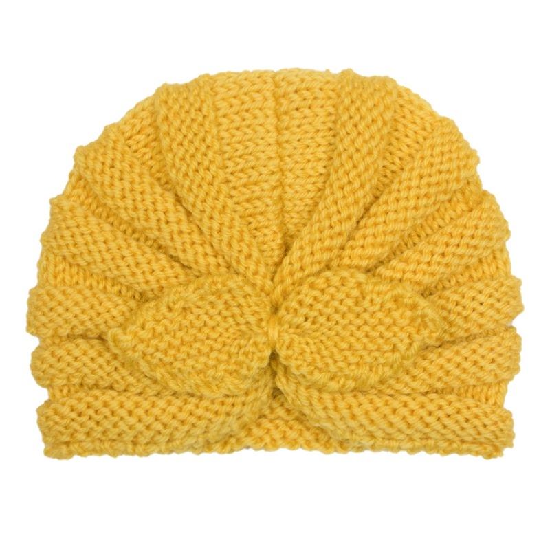 Autumn and winter new children's wool rabbit ear hat, baby solid color knitted wool hat, baby hat