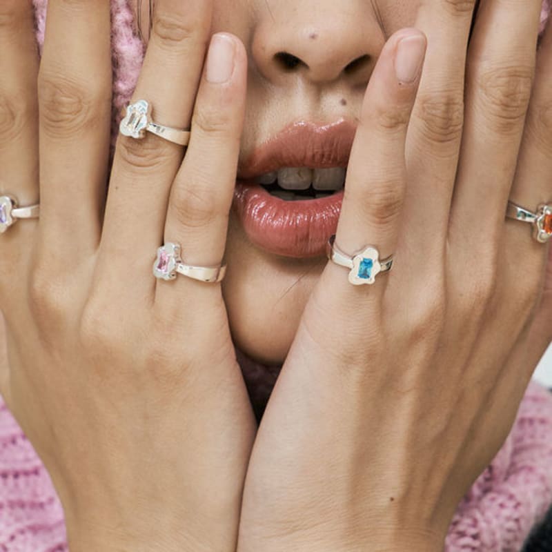 

PARTY AFTER DARK Daisy Ring pink