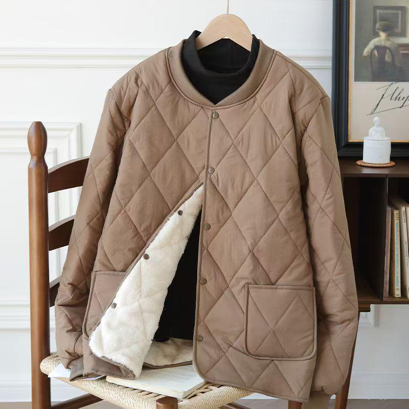 

Men s Plus Size Padded Winter Jacket - Fleece Lined, Thickened Stand Collar, Stylish & Warm Casual Outerwear 9XL кофейный